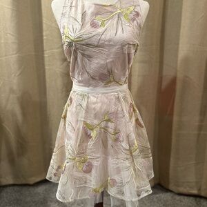 Floral Embroidered Sleeveless Dress